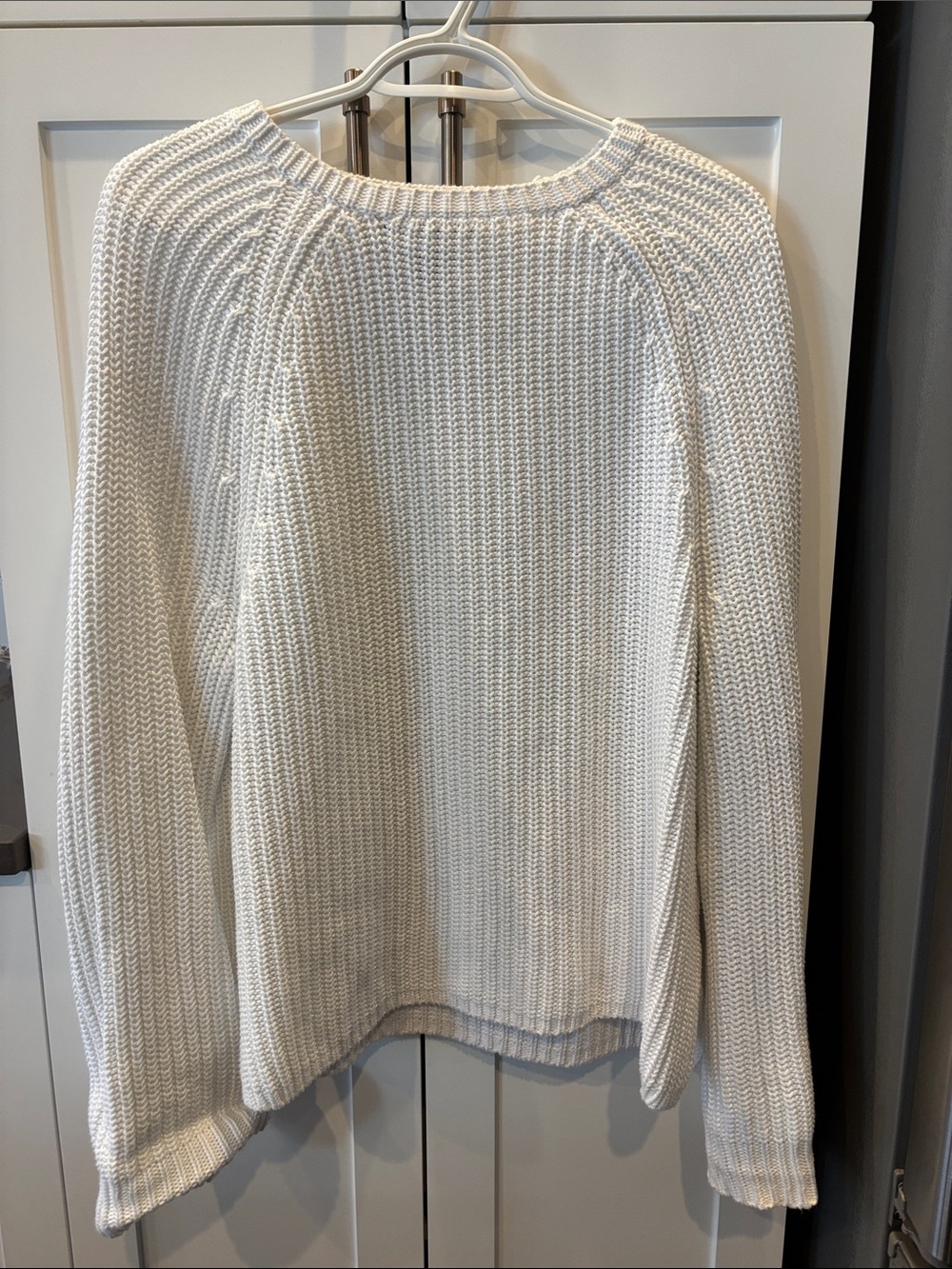 Lauren Ralph Lauren Ivory Ribbed Crewneck Sweater